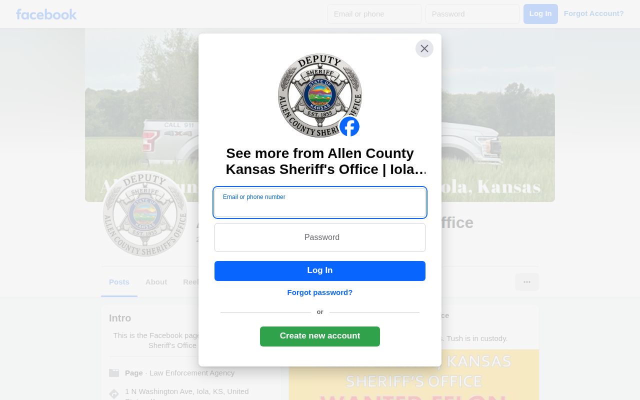 Allen County Sheriff announcements related to jail and release records