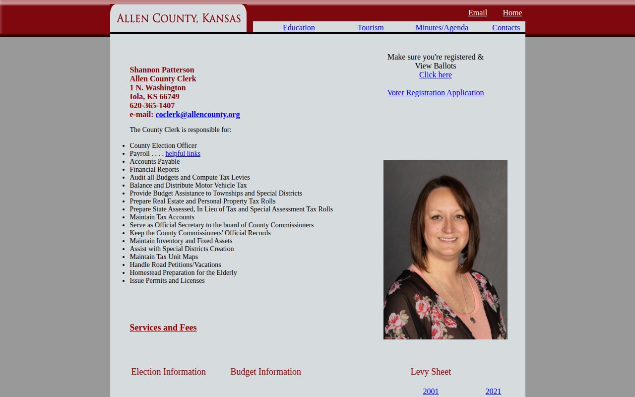 Allen County release record custodian page