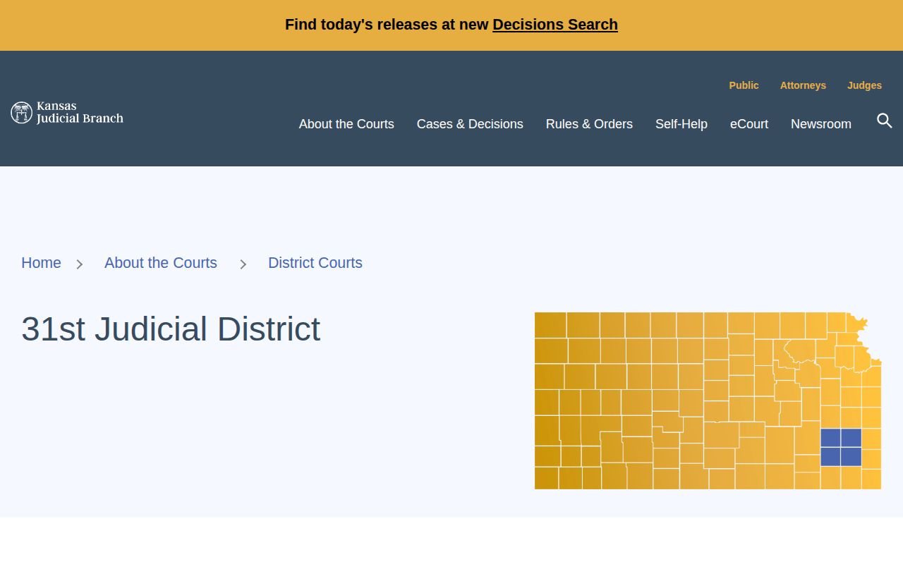 Allen County 31st Judicial District release record source
